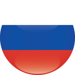Sphere shaped national flag of the European country of RUSSIA