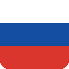 Button shaped national flag of the European country of RUSSIA