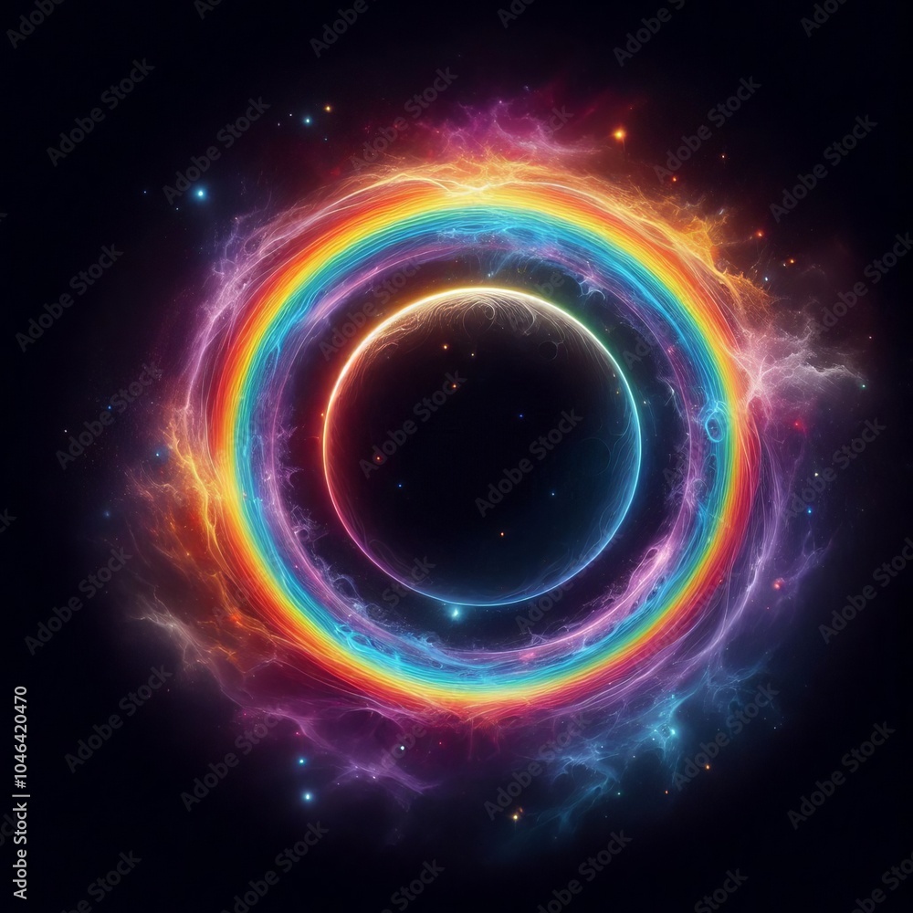 Aufkleber a colorful spiral galaxy background featuring vibrant swirls of light and energy in space, creating 