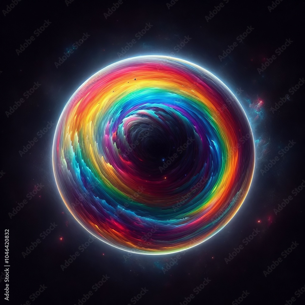 Aufkleber a colorful spiral galaxy background featuring vibrant swirls of light and energy in space, creating 
