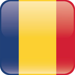 Cube shaped national flag of the European country of ROMANIA