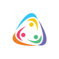 People logo design, Family Community human Logo template element, vector illustration