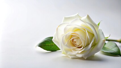 white rose isolated on white background