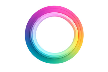 Vibrant Rainbow Concentric Circles Abstract Geometric Design