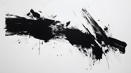 Obraz premium Abstract black brushstroke