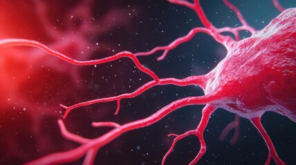 3D rendering of enzymes bonding with substrates in a human cell, neon light effects, Enzymesubstrate complex, Cellular interaction concept