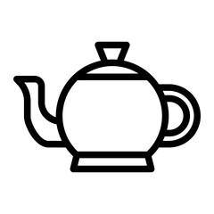Obraz premium Teapot icon in outline style. Line art