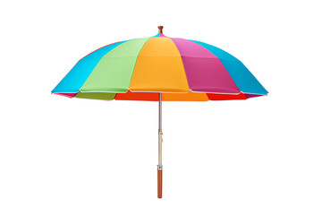 Obraz premium Colorful Umbrella on White Background