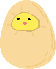 Cute chicken cartoon on white background. Vector illustration.