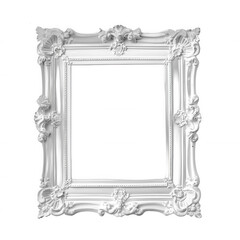Transparent White Ornate Picture Frame Design - Elegance and Sophistication