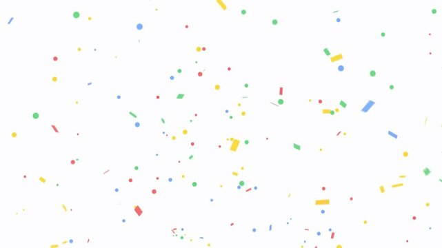 confetti on white background, loop animation background