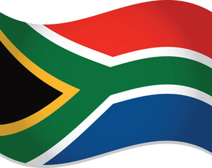 Flag of South Africa 3D Vector