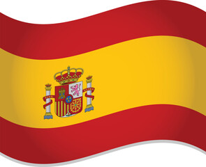 Obraz premium Flag of Spain Waving Vector