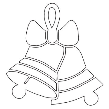 recommend clip art: Bell silhouette line christmas decoration christmas annual event decoration illustration
                    