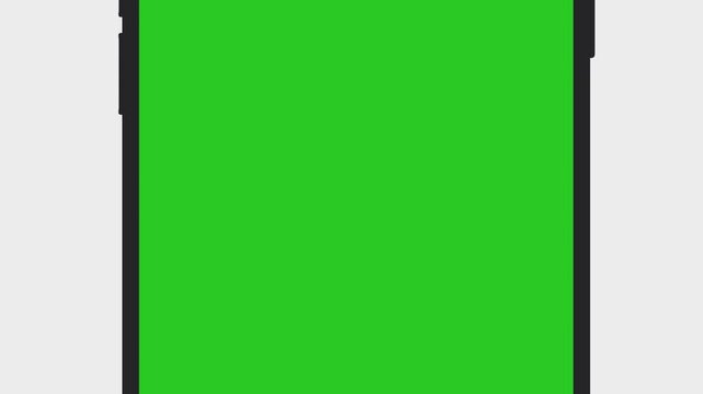 mobile apps zoom presentation video ,animated mobile phone mockup white background, Smartphone on Green Screen Isolated On White Background,