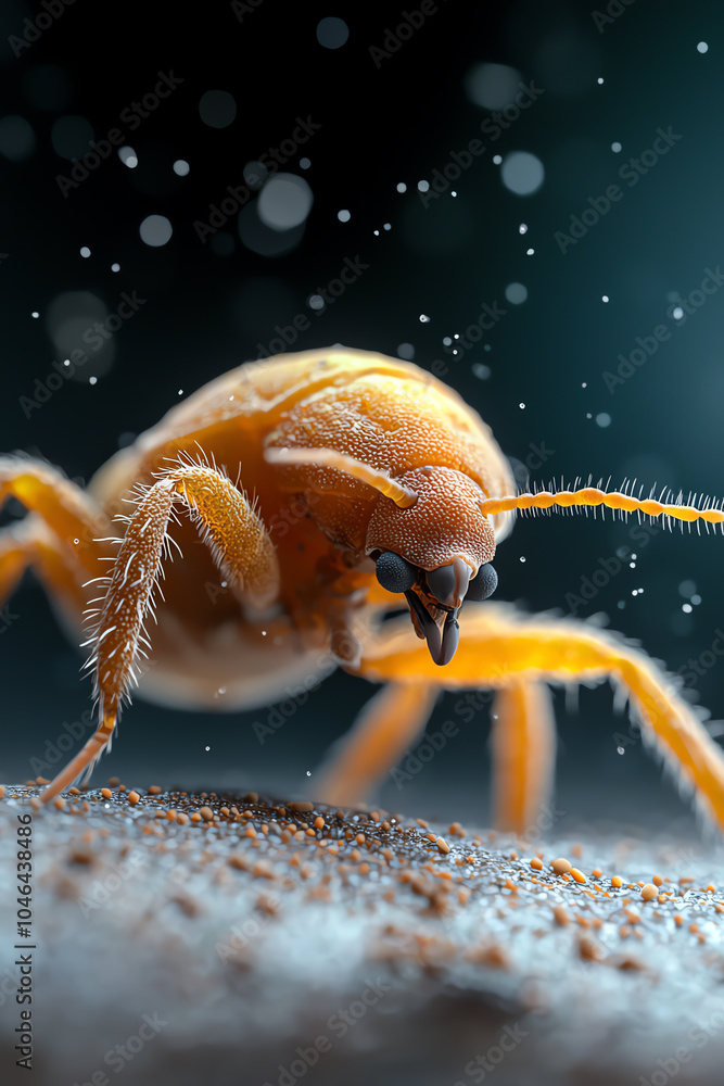 Poster intricate close-up of a unique insect exploring the micro world of arthropods with stunning detail