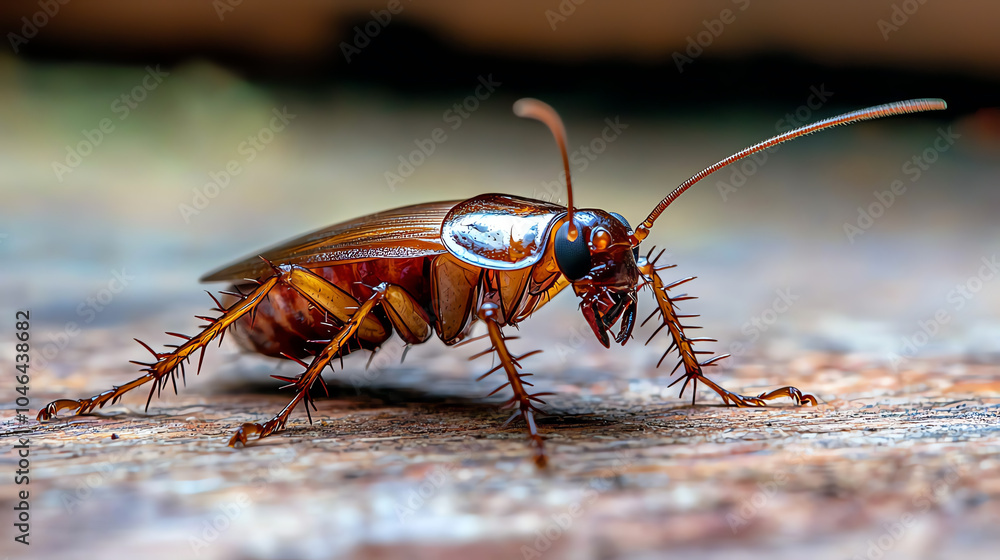 Poster close-up of a cockroach understanding the intricate details of an often overlooked insect
