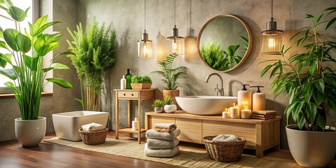 Eco-Friendly Bathroom Decor with Sustainable Bath and Body Care Accessories for a Green Home Environment