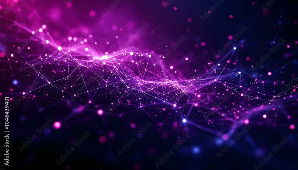 Poster digital technology background. network connection dots and lines. futuristic background for presenta