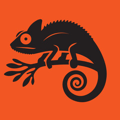 chameleon cartoon illustration © Hiroks Design