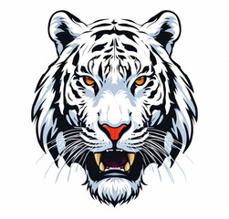 Obraz premium white tiger head