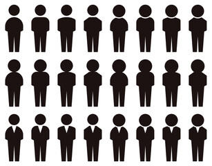 様々なの人アイコンのベクターイラストセット