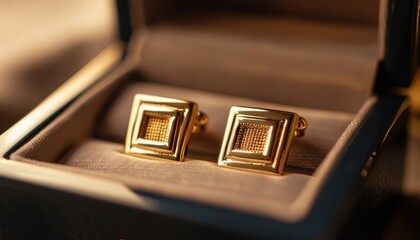 Cufflinks in a box