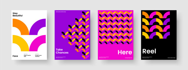 Obraz premium Geometric Flyer Layout. Isolated Business Presentation Design. Abstract Banner Template. Report. Poster. Background. Brochure. Book Cover. Advertising. Journal. Handbill. Brand Identity. Newsletter