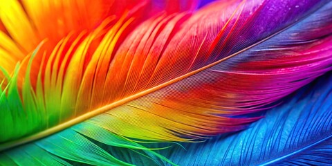 macro photography of colorful feather closeup texture background abstract