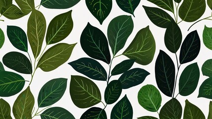 Abstract oil painting pattern in a small leave