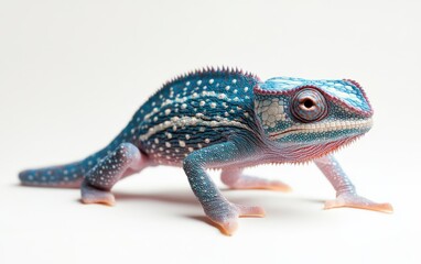 Obraz premium very beautiful colored chameleon skin macro 
