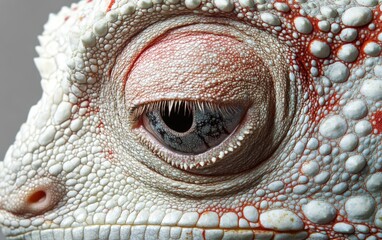 very beautiful colored chameleon skin macro 