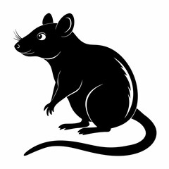 black silhouette of a mouse