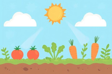 Sunny Day in the Vegetable Garden