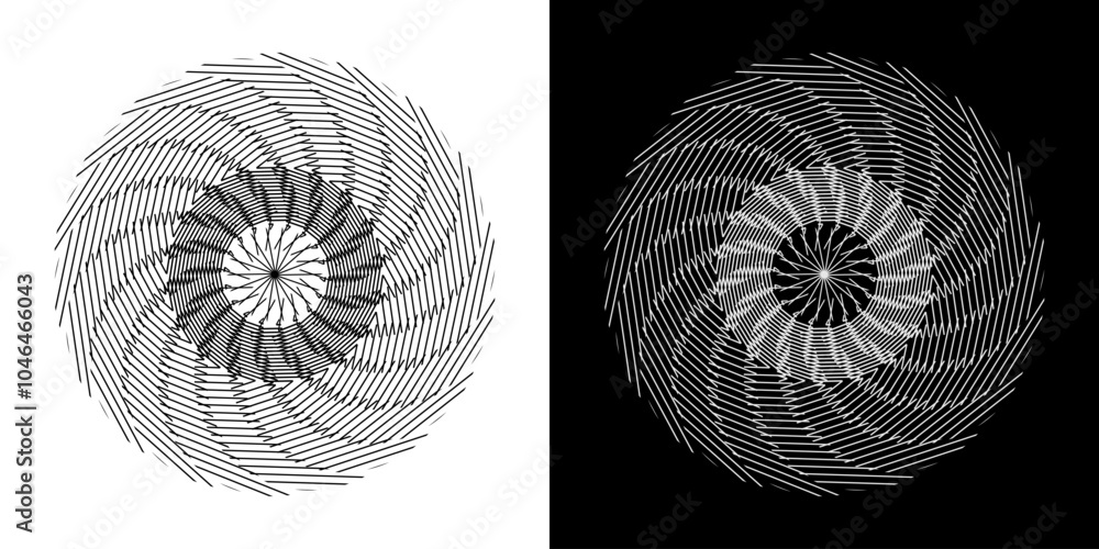 Fototapete abstract background with abstract line pattern in circles. spiral art design as a logo or icon. a bl