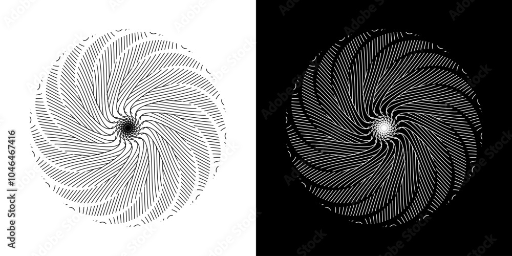 Fototapete abstract background with abstract line pattern in circles. spiral art design as a logo or icon. a bl