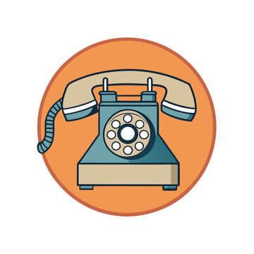 recommend clip art: Old Telephone Retro Vintage Illustration T-shirt Design Art.