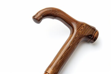 Path for walker staff on white background