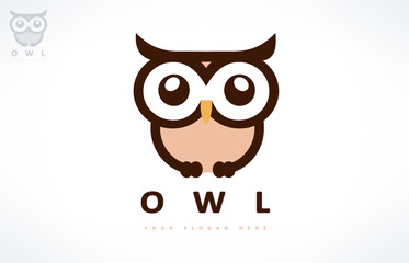 Owl bird logo vector. Animal design