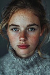 Fototapeta premium Clean and simple girl's portrait