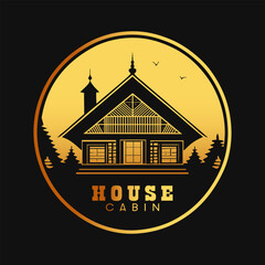 Vintage classic house building home line pop art colorful design vector.