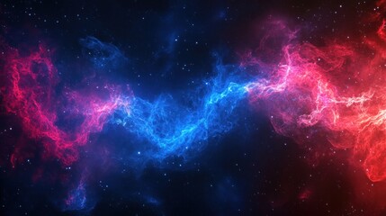 Fototapeta premium A glowing abstract background in vibrant blue and red hues.