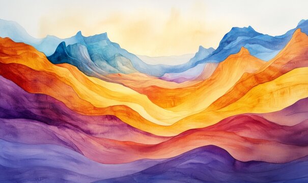 Watercolor Exploring the Beauty of Lower Antelope Canyon and Corkscrew Slot Canyon in Navajo Reservation's National Park