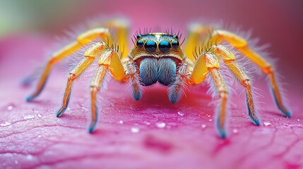 macro photography of a spider. documentary photography