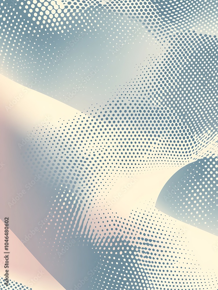 Poster abstract blue and white halftone pattern background.