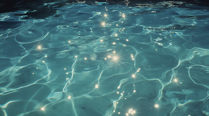 Naklejka premium Sparkling Sunlight Reflections on Calm Ocean Water