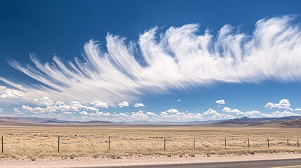 Panoramic View of Desolate Terrain with Cloud Formation