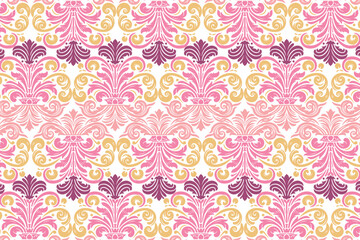 Abstract Floral Seamless Pattern with Daisy, Paisley, and Botanical Motifs for Fashion, Textile, and Wallpaper Designs