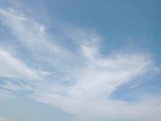 Fototapeta premium Beautiful blue morning sky with lots of clouds.