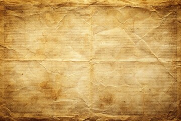 Aged newspaper page with worn and creased texture, yellowed edges, and a subtle sheen, newsprint, tactile, creased